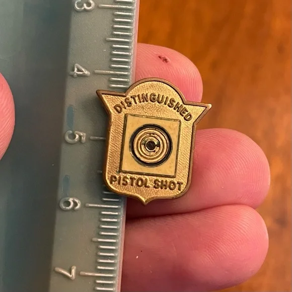 Distinguished Pistol Shot Lapel Pin - Picture 4 of 4